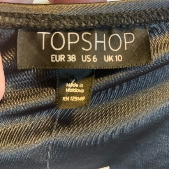 TopShop Dark Gray Slinky Bandeau Top Size 6 - Picture 6 of 6